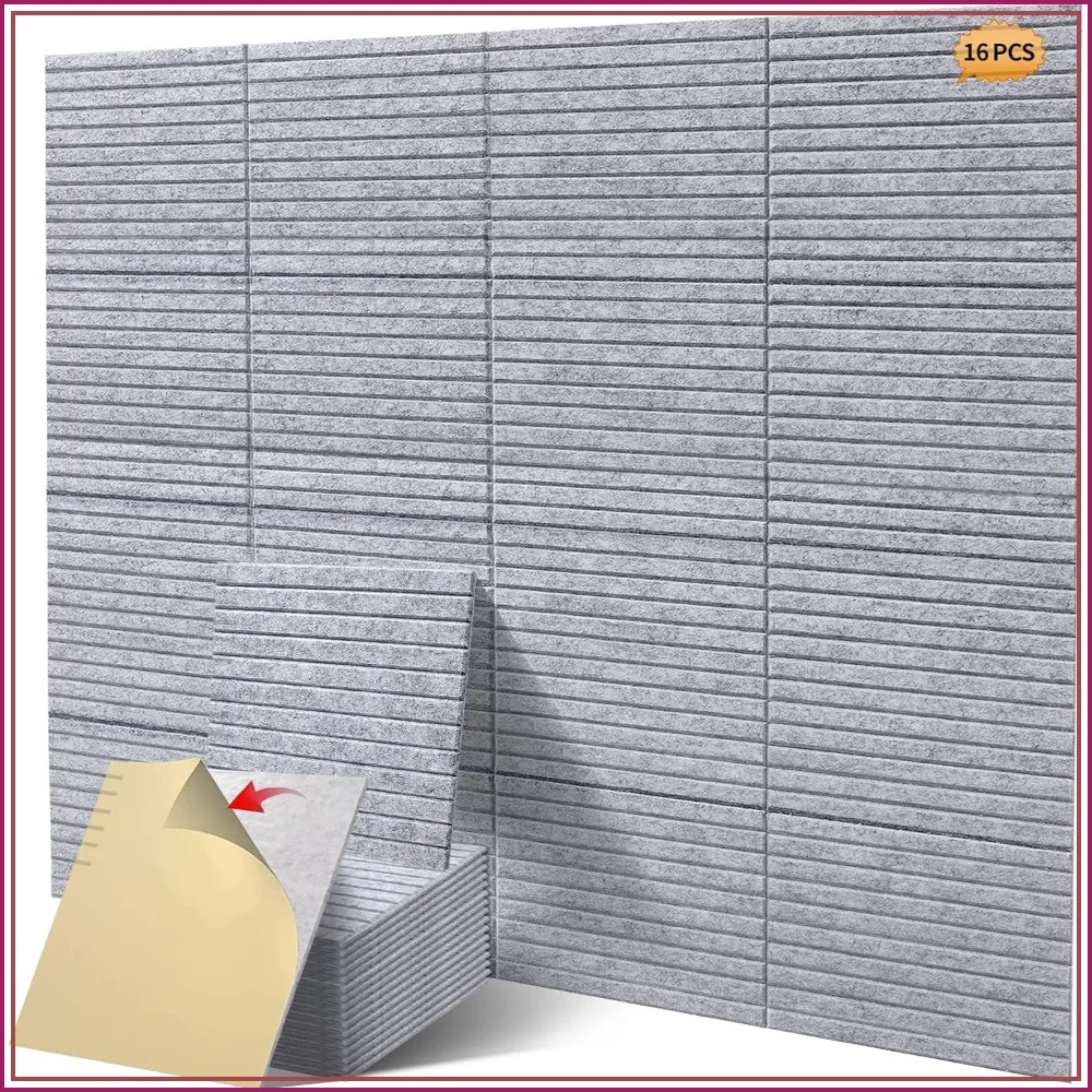 16 Pcs Soundproof Wall Panels, Acoustic Panels, 12x12x0.4 in, Light Grey
16 Pcs Soundproof Wall Panels, Acoustic Panels, 12x12x0.4 in, Light Grey