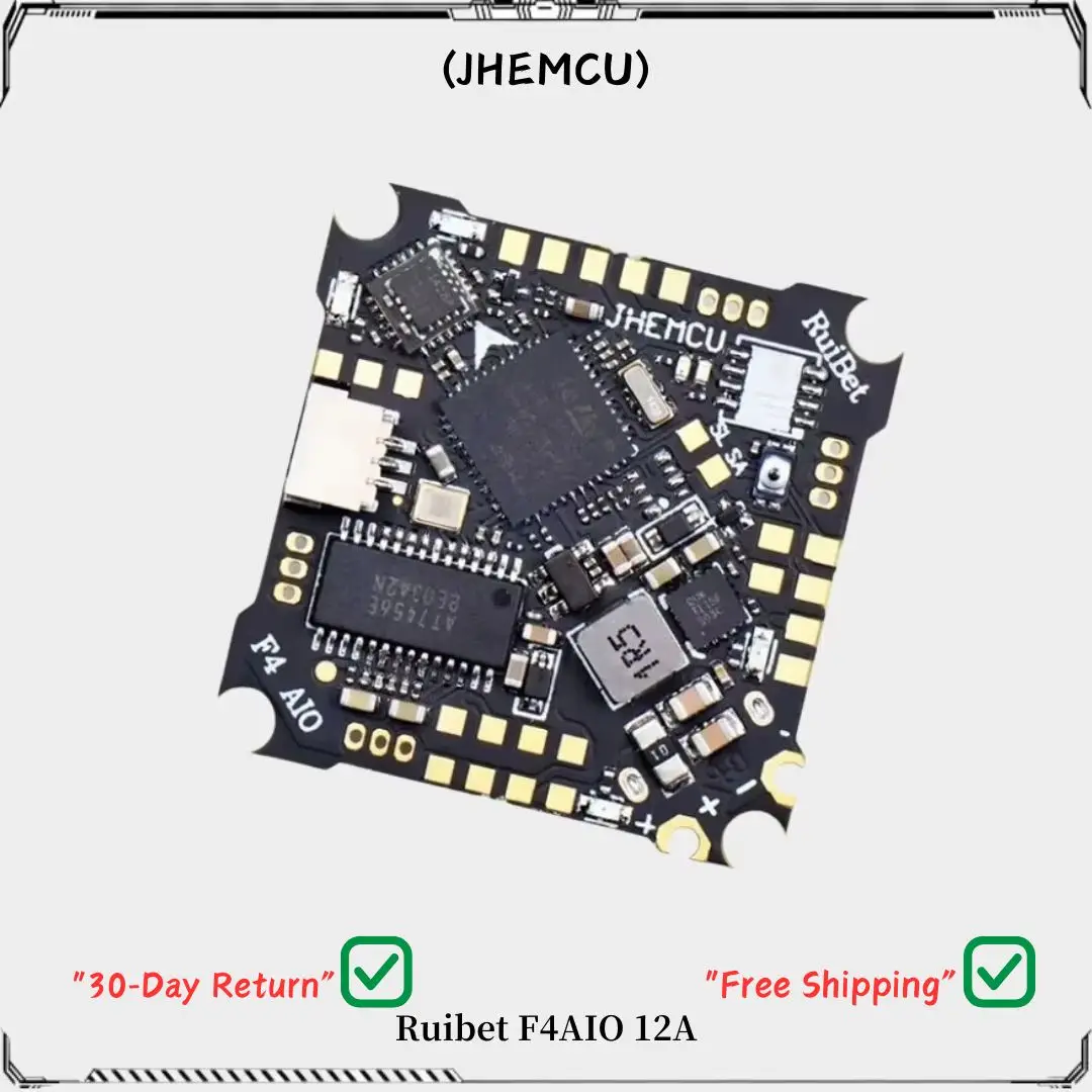 JHEMCU Ruibet F4AIO F411 Контроллер полета ICM42688P 5 В BEC Встроенный 12A BLHELI S 1S2S 4in1 ESC 255X255 мм для FPV Drone
JHEMCU Ruibet F4AIO F411 Контроллер полета ICM42688P 5 В BEC Встроенный 12A BLHELI S 1S2S 4in1 ESC 255X255 мм для FPV Drone