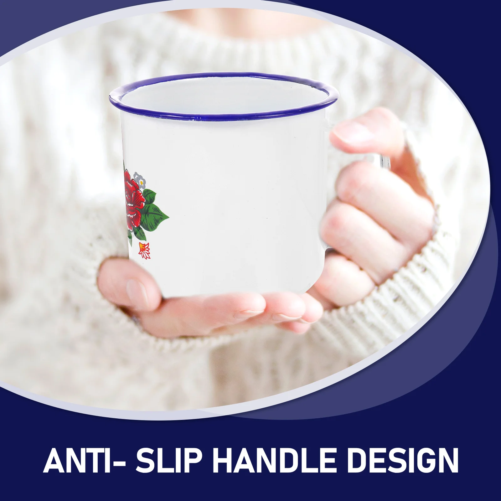 2pcs Enamel Mug Vintage Teacup Classic Design Healthy Cups Lid Anti Slip Handle Suitable Daily Use Travel Tea Brewing
2pcs Enamel Mug Vintage Teacup Classic Design Healthy Cups Lid Anti Slip Handle Suitable Daily Use Travel Tea Brewing