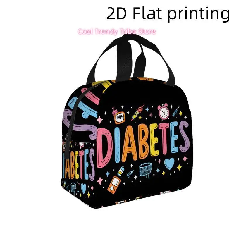 1pc, Vibrant "DIABETES" Text with Colorful Medical Icons on a Black Background Printed Insulated Cooler Bag - Reusable Portable
1pc, Vibrant "DIABETES" Text with Colorful Medical Icons on a Black Background Printed Insulated Cooler Bag - Reusable Portable