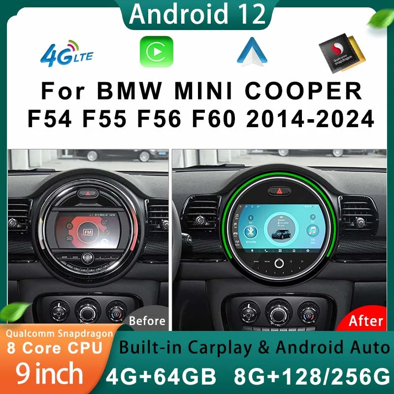 Автомобильный мультимедийный плеер Qualcomm Android 12, навигация GPS, Carplay, радио, экран для BMW MINI COOPER F54 F55 F56 F60 2014-2024 WiFi
Автомобильный мультимедийный плеер Qualcomm Android 12, навигация GPS, Carplay, радио, экран для BMW MINI COOPER F54 F55 F56 F60 2014-2024 WiFi