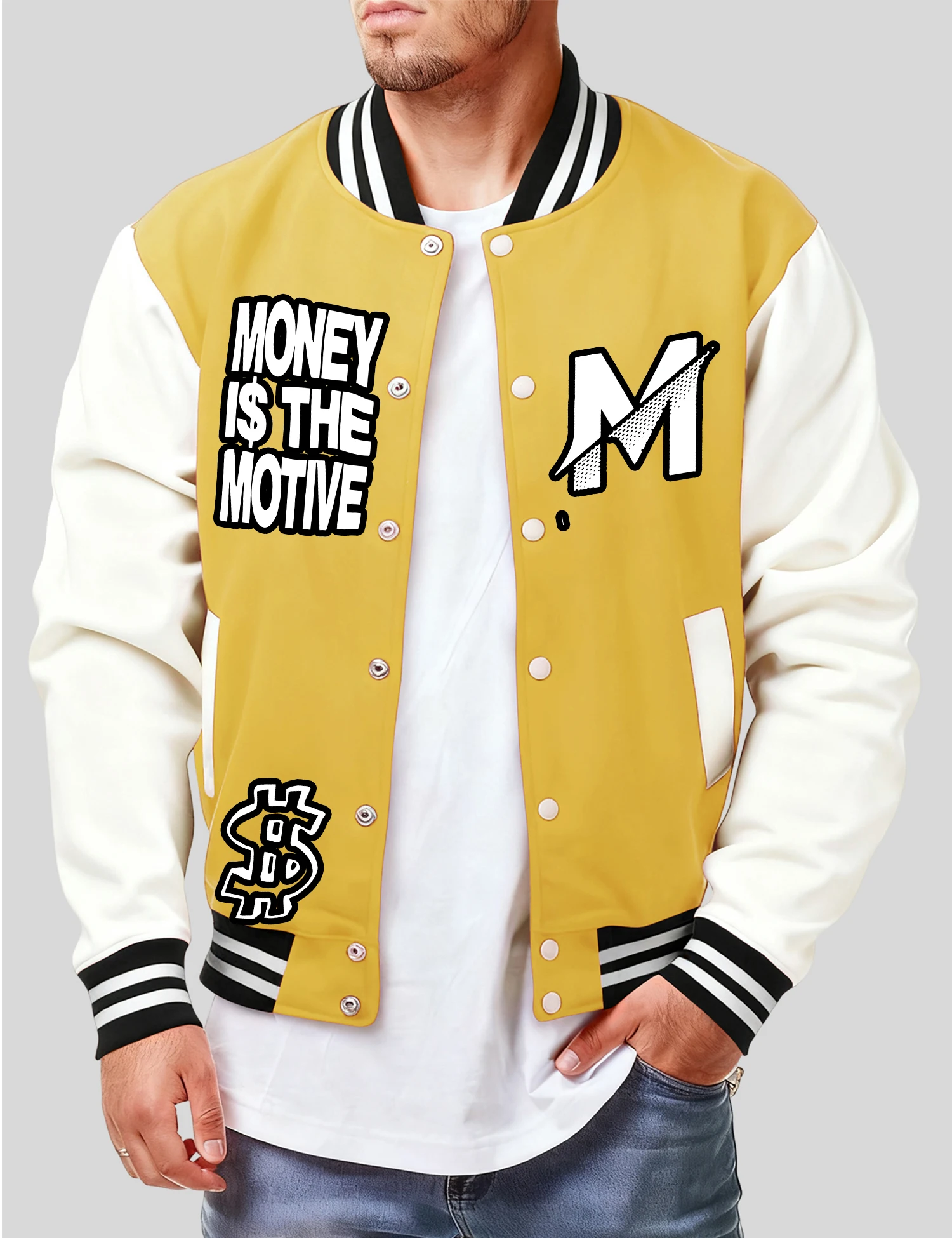 More Is The Motive M Printed Coat For Men Fleece Baseball Jackets Autumn Loose Retro Jacket Casual All-Match Streetwear Unisex
More Is The Motive M Printed Coat For Men Fleece Baseball Jackets Autumn Loose Retro Jacket Casual All-Match Streetwear Unisex