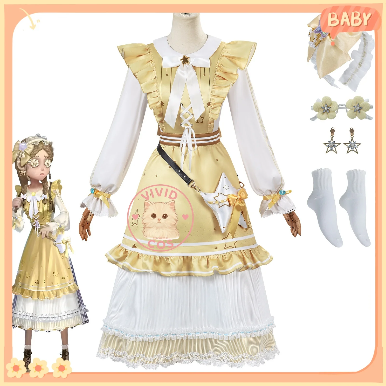 Identity V Toy Merchant A Glimmer Within Reach Role-playing As Game Characters Cute and Frilly Dress Complete Anime Clothing Set
Identity V Toy Merchant A Glimmer Within Reach Role-playing As Game Characters Cute and Frilly Dress Complete Anime Clothing Set