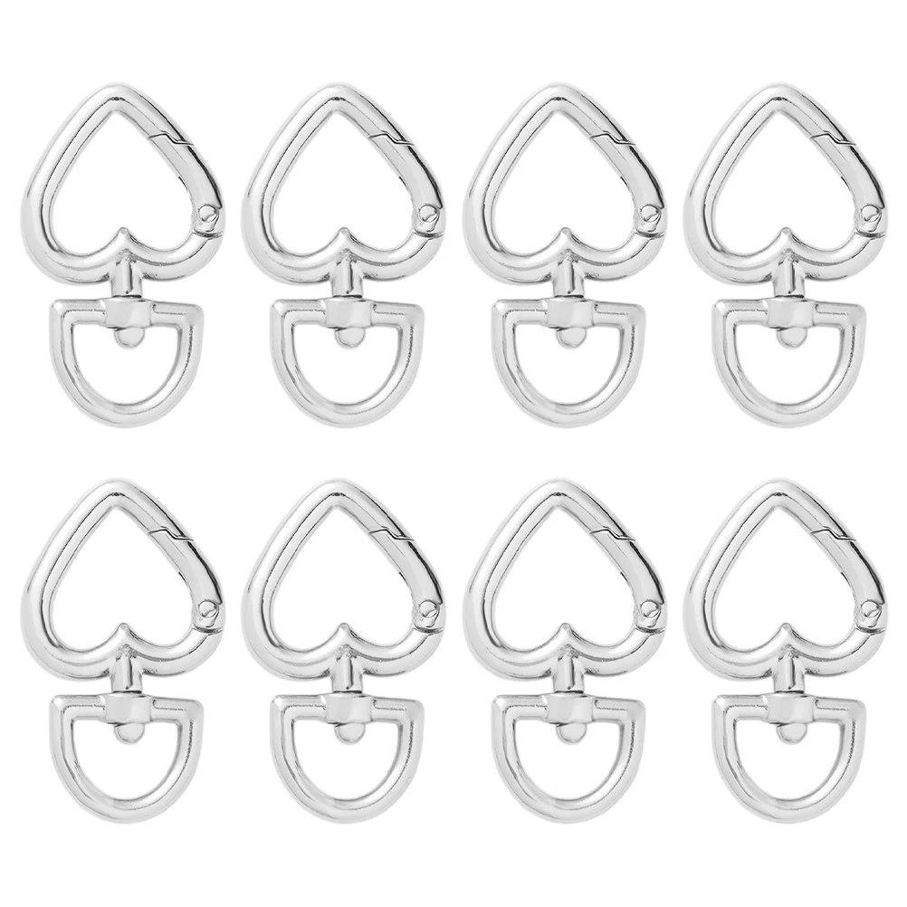 8PCS Heart Shaped Metal Keychain Spring Hook Clasps DIY Craft Accessories Zinc Alloy Carabiner Clips For Bags Wallets
8PCS Heart Shaped Metal Keychain Spring Hook Clasps DIY Craft Accessories Zinc Alloy Carabiner Clips For Bags Wallets