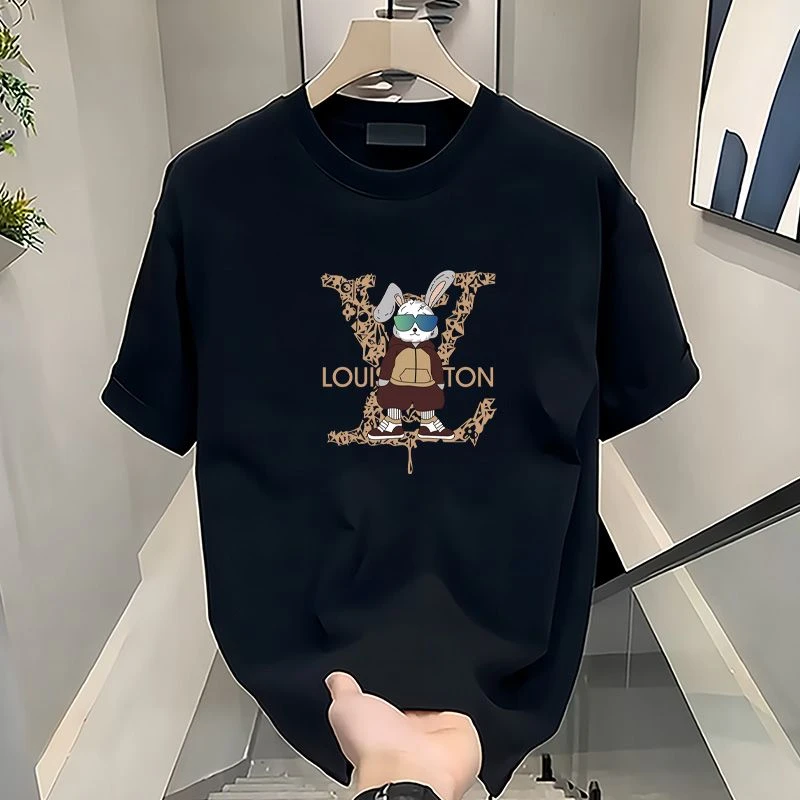 High-quality Men's Summer New Thick Pure Cotton T-shirt, with Printed Design, Stylish, Breathable, and Sweat-absorbing
High-quality Men's Summer New Thick Pure Cotton T-shirt, with Printed Design, Stylish, Breathable, and Sweat-absorbing