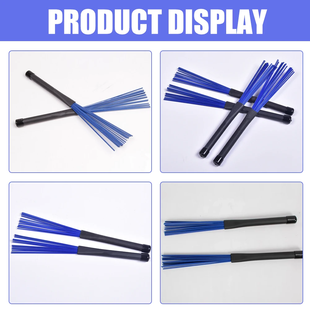 2Pcs Drum Brush Nylon Sticks Retractable Wire Accessories Stainless Steel Snare Kit Drum Percussion Instruments
2Pcs Drum Brush Nylon Sticks Retractable Wire Accessories Stainless Steel Snare Kit Drum Percussion Instruments