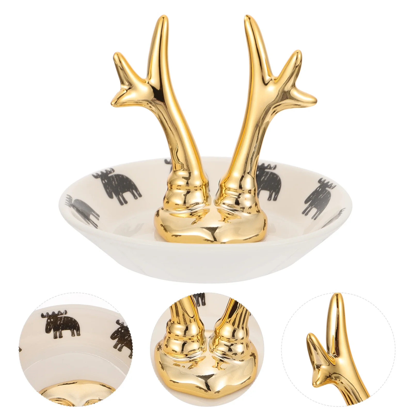 1Pcs Ceramic Deer Jewelry Tray Creative Design Ring Storage Plate Jewelry Holder Decorative Desktop Organizer Ring Plate
1Pcs Ceramic Deer Jewelry Tray Creative Design Ring Storage Plate Jewelry Holder Decorative Desktop Organizer Ring Plate