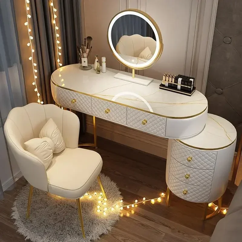 Nordic Luxury Dressers Bedroom Dressing Table Modern Retractable Table with Led Mirror Creative Storage Cabinet Vanity Furniture
Nordic Luxury Dressers Bedroom Dressing Table Modern Retractable Table with Led Mirror Creative Storage Cabinet Vanity Furniture