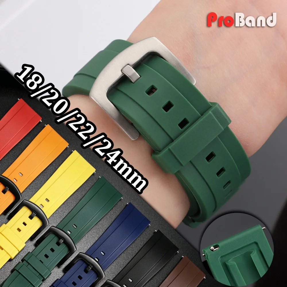 Premium Silicone Rubber Watch Strap for Seiko for Rolex 18mm 20mm 22mm 24mm Quick Release Sports Watchbands Waterproof Bracelet
Premium Silicone Rubber Watch Strap for Seiko for Rolex 18mm 20mm 22mm 24mm Quick Release Sports Watchbands Waterproof Bracelet