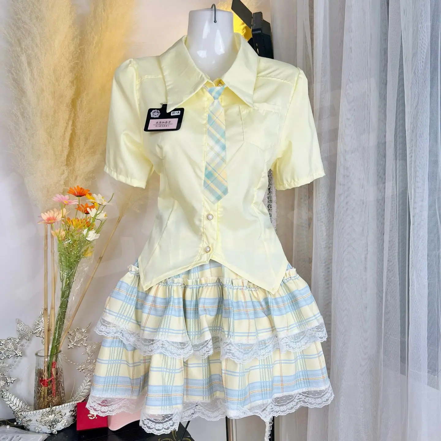 Japan Two Piece Set Kawaii Girly Style Yellow Cake Tutu Lolita Skirt Set Summer
Japan Two Piece Set Kawaii Girly Style Yellow Cake Tutu Lolita Skirt Set Summer