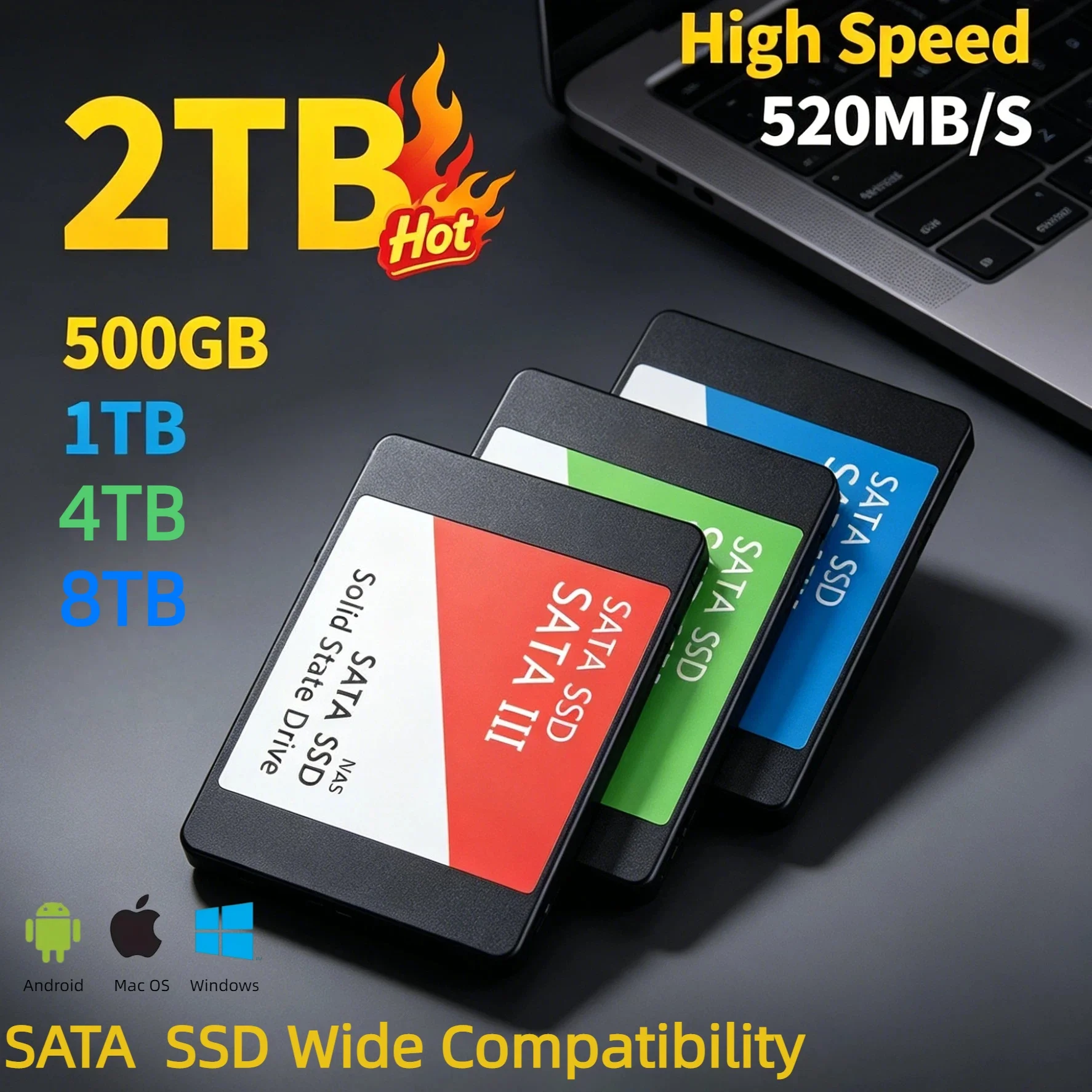Внешний портативный SSD-накопитель SATA3 на 2 ТБ, высокоскоростной твердотельный накопитель для ноутбуков и компьютеров, улучшение производительности, Data Elite X Fast 88
Внешний портативный SSD-накопитель SATA3 на 2 ТБ, высокоскоростной твердотельный накопитель для ноутбуков и компьютеров, улучшение производительности, Data Elite X Fast 88
