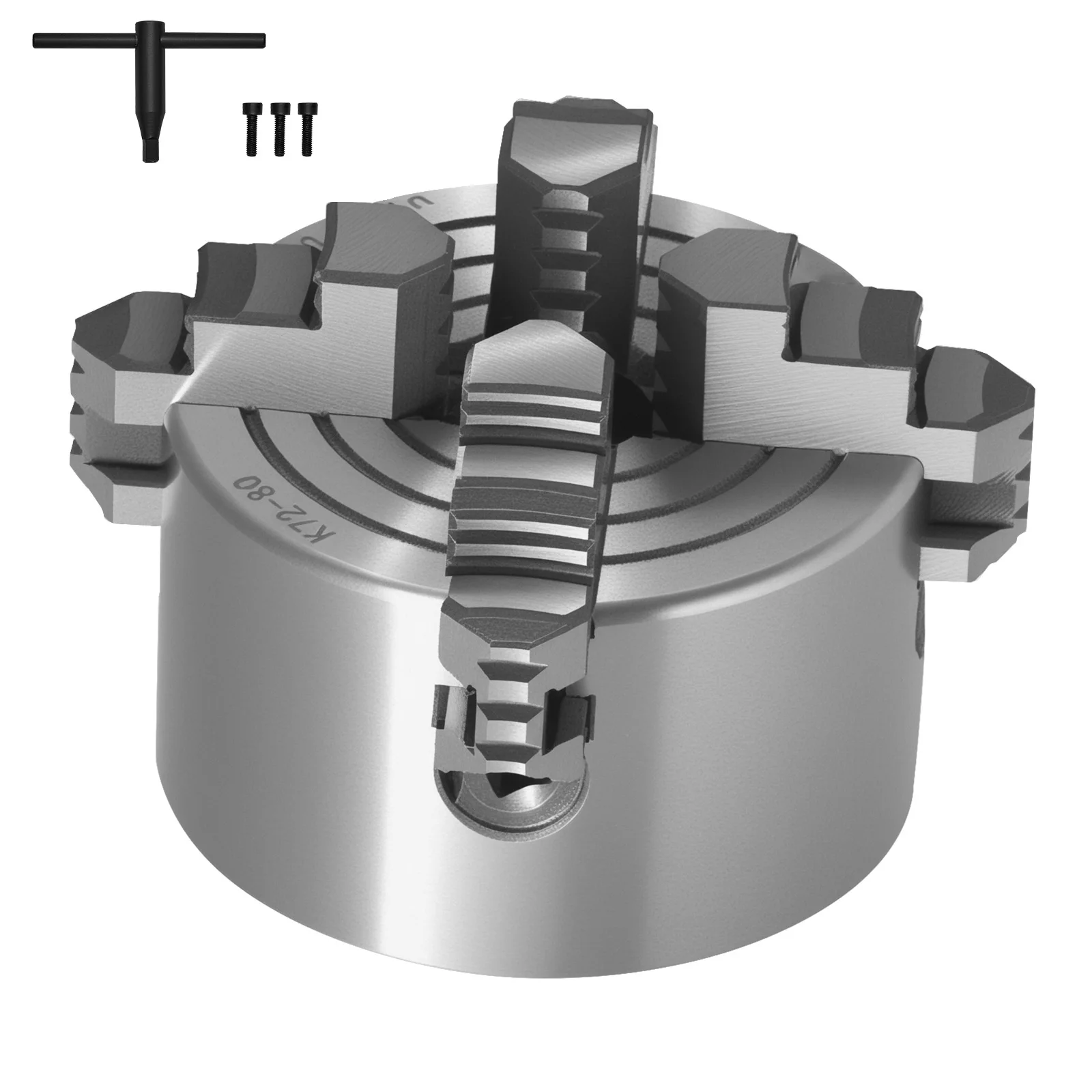SucceBuy 3 In / 10 In Lathe Chuck 4-Jaw T-key Fixing Screws Reversible Jaws HT300 Material Internal External for Metal Lathe Use
SucceBuy 3 In / 10 In Lathe Chuck 4-Jaw T-key Fixing Screws Reversible Jaws HT300 Material Internal External for Metal Lathe Use