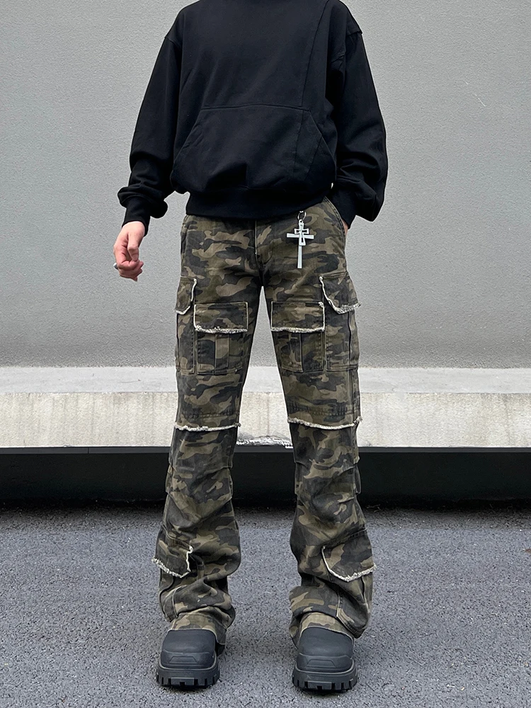 Мужские рабочие брюки в американском ретро-стиле, камуфляжные, с прямым кроем, слегка расклешенные, из хлопкового денима
Мужские рабочие брюки в американском ретро-стиле, камуфляжные, с прямым кроем, слегка расклешенные, из хлопкового денима