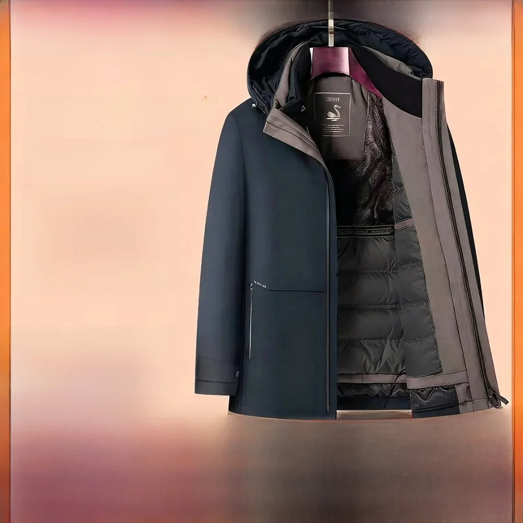 Pierre Cardin Men's down Jaet Winter Thi Warm Goose down Parka Windproof Outdoor Casual Faion Urban Sle Long Sve Coat
Pierre Cardin Men's down Jaet Winter Thi Warm Goose down Parka Windproof Outdoor Casual Faion Urban Sle Long Sve Coat