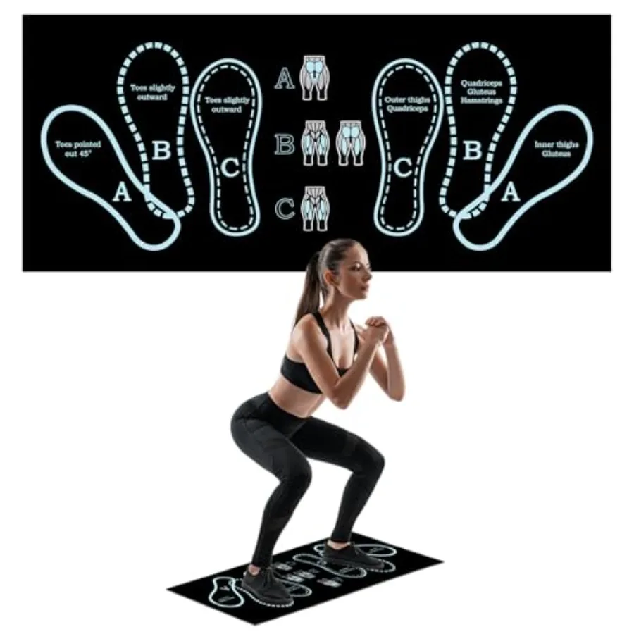 Anti-Slip Squat Mat, Squat Mat with Foot Position Sports Accessories for Home Workout, Anti-Slip and Shock-Absorbing Scientific
Anti-Slip Squat Mat, Squat Mat with Foot Position Sports Accessories for Home Workout, Anti-Slip and Shock-Absorbing Scientific