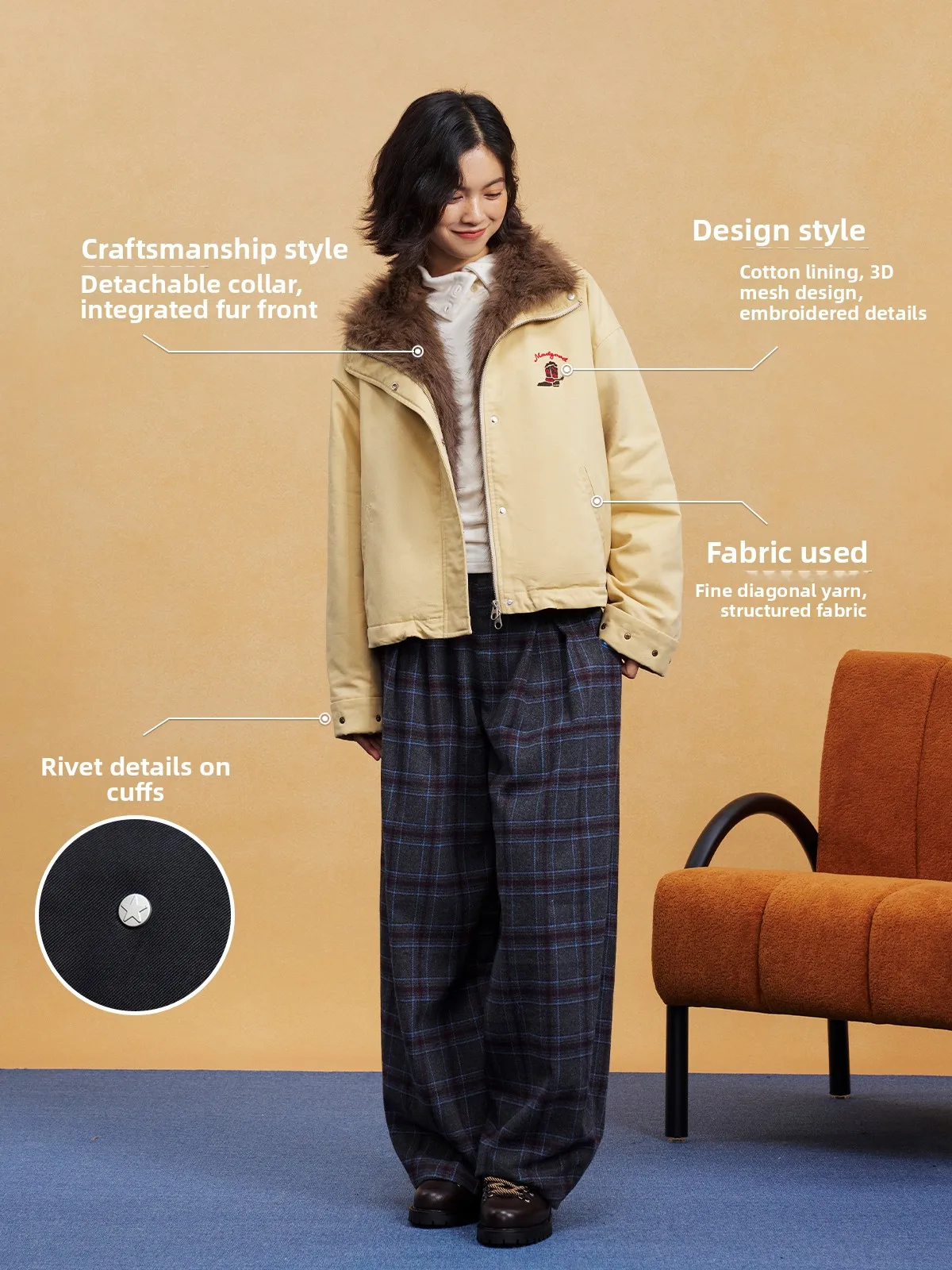 Maood парка со съемным меховым воротником, хлопковая куртка, нейтральное простое съемное пальто с капюшоном для поездок на работу, длина на молнии...
Maood парка со съемным меховым воротником, хлопковая куртка, нейтральное простое съемное пальто с капюшоном для поездок на работу, длина на молнии...