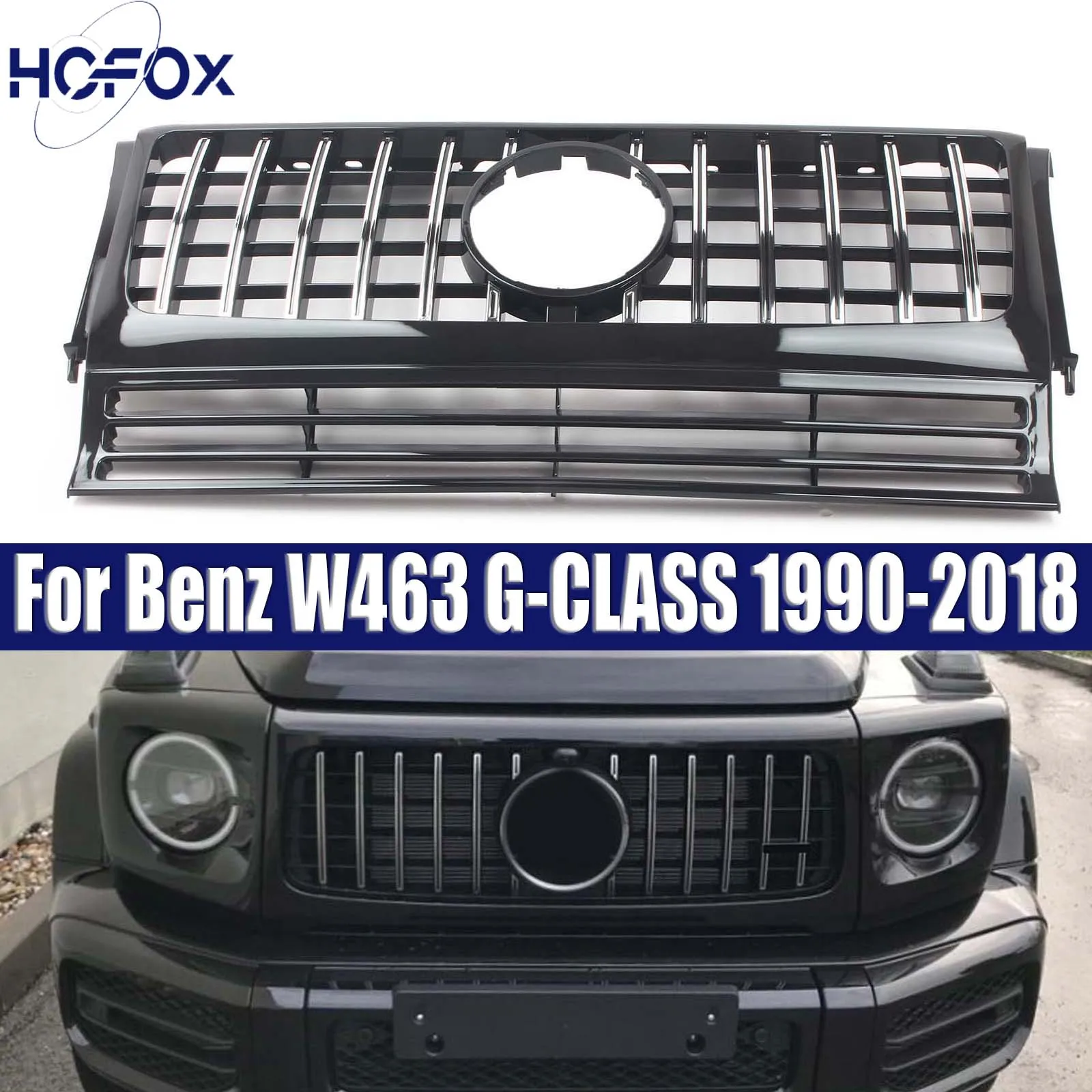 For Mercedes W463 G500 G550 G63 G55 1990-2018 ABS Glossy Black GTR Style Bumper Grilles Exterior Decoration
For Mercedes W463 G500 G550 G63 G55 1990-2018 ABS Glossy Black GTR Style Bumper Grilles Exterior Decoration