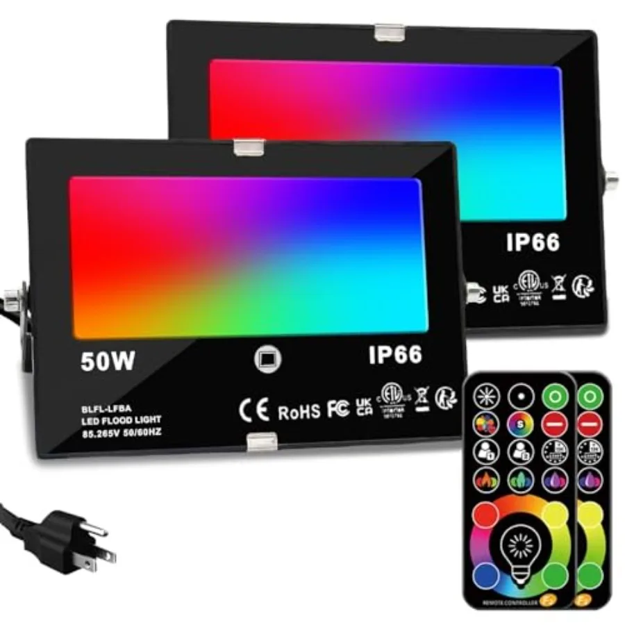 Светодиодный прожектор для улицы 50 Вт RGB с изменением цвета, с пультом ДУ, RGBW, 120 цветов, 2700K, 5000 люмен, IP66, водонепроницаемый
Светодиодный прожектор для улицы 50 Вт RGB с изменением цвета, с пультом ДУ, RGBW, 120 цветов, 2700K, 5000 люмен, IP66, водонепроницаемый