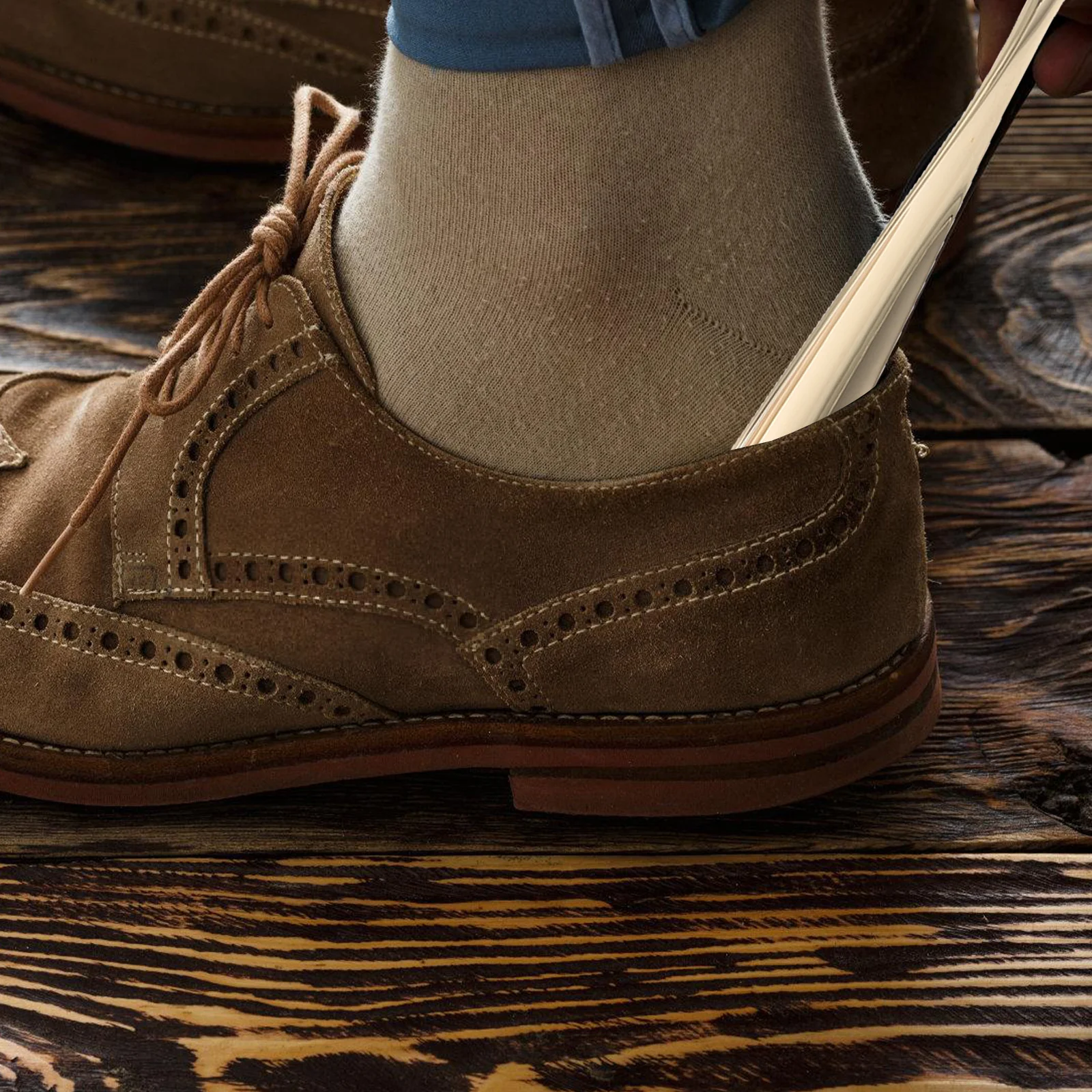 Long 32CM Bull Head Shoe Horn Brown Color for Pregnant Women Seniors Portable Alloy Shoehorn Travel Metal Boot Helper
Long 32CM Bull Head Shoe Horn Brown Color for Pregnant Women Seniors Portable Alloy Shoehorn Travel Metal Boot Helper