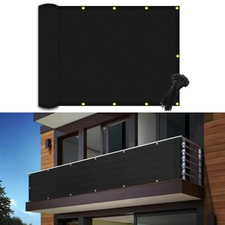 POYEE 3'×10' Black Balcony Privacy Screen Fence Cover UV Protection Weather Resistant Waterproof Shade Cloth for Outdoor Patio
POYEE 3'×10' Black Balcony Privacy Screen Fence Cover UV Protection Weather Resistant Waterproof Shade Cloth for Outdoor Patio