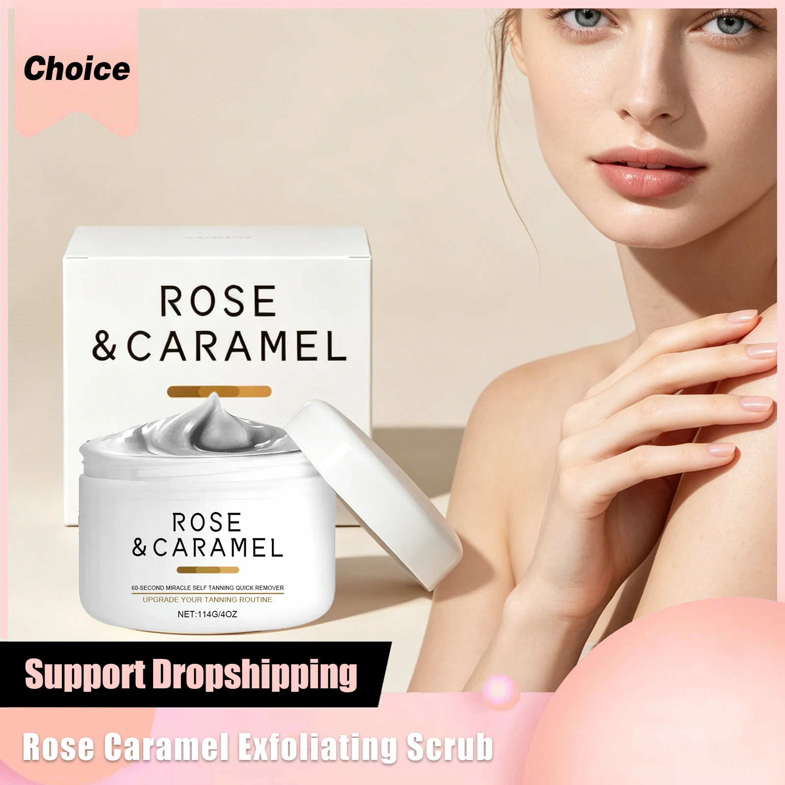 Rose Caramel Body Scrub Cream Exfoliating Deep Cleansing Shrink Pores Whitening Skin Moisturizing Body Massage Bath Salt Scrub
Rose Caramel Body Scrub Cream Exfoliating Deep Cleansing Shrink Pores Whitening Skin Moisturizing Body Massage Bath Salt Scrub