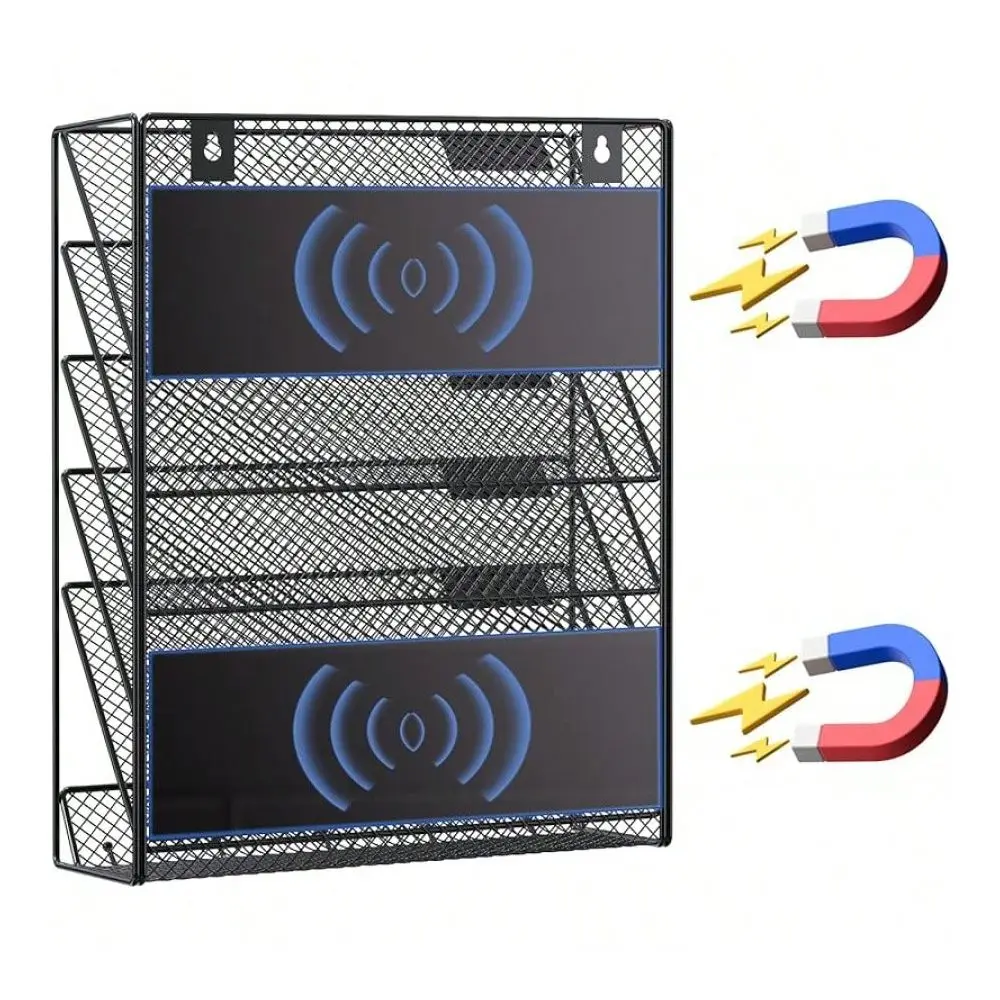 Magnetic Wall File Holder, 6Tier Hanging Wall File Organizer Wall Mount Paper File Folder Mail Organizer Office School, Magneti
Magnetic Wall File Holder, 6Tier Hanging Wall File Organizer Wall Mount Paper File Folder Mail Organizer Office School, Magneti