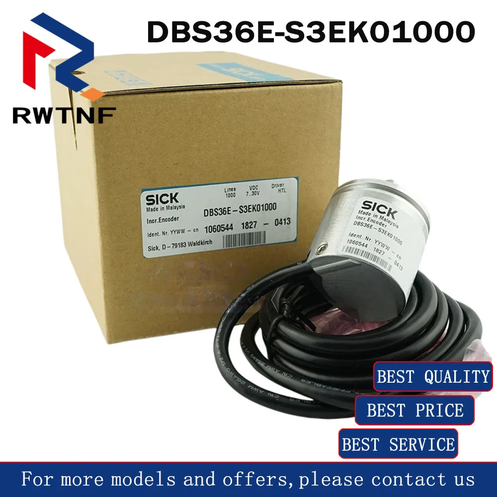 Brand New Genuine DBS36E-S3EK01000 SICK Solid shaft encoder automation equipment sensor Order No. 1060544, warehouse stock
Brand New Genuine DBS36E-S3EK01000 SICK Solid shaft encoder automation equipment sensor Order No. 1060544, warehouse stock