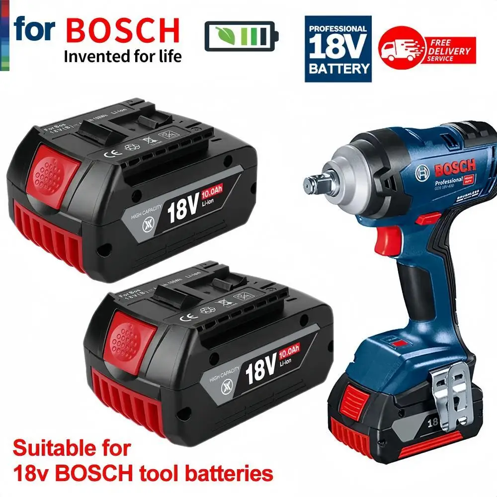 18V Battery 6.0Ah for Bosch Electric Drill 18V Rechargeable Li-ion Battery BAT609, BAT609G, BAT618, BAT618G, BAT614 + 1Charger
18V Battery 6.0Ah for Bosch Electric Drill 18V Rechargeable Li-ion Battery BAT609, BAT609G, BAT618, BAT618G, BAT614 + 1Charger