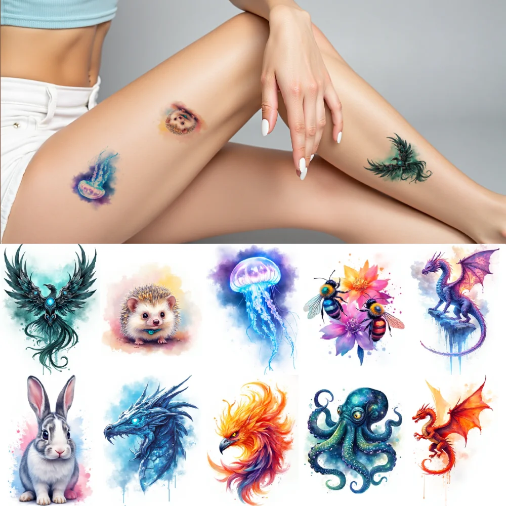 28pcs Temporary Tattoo Watercolor Spider Tattoo Dragon Tattoo Hummingbird Tattoo For Arms Children Shoulders
28pcs Temporary Tattoo Watercolor Spider Tattoo Dragon Tattoo Hummingbird Tattoo For Arms Children Shoulders