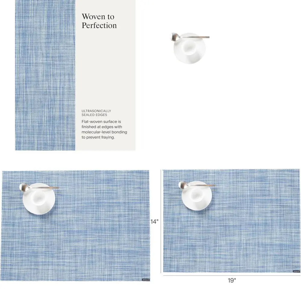 Chambray Mini Basketweave Placemats Set of 4 - Durable Indoor/Outdoor Textiles - 19 x 14 Recycled
Chambray Mini Basketweave Placemats Set of 4 - Durable Indoor/Outdoor Textiles - 19 x 14 Recycled