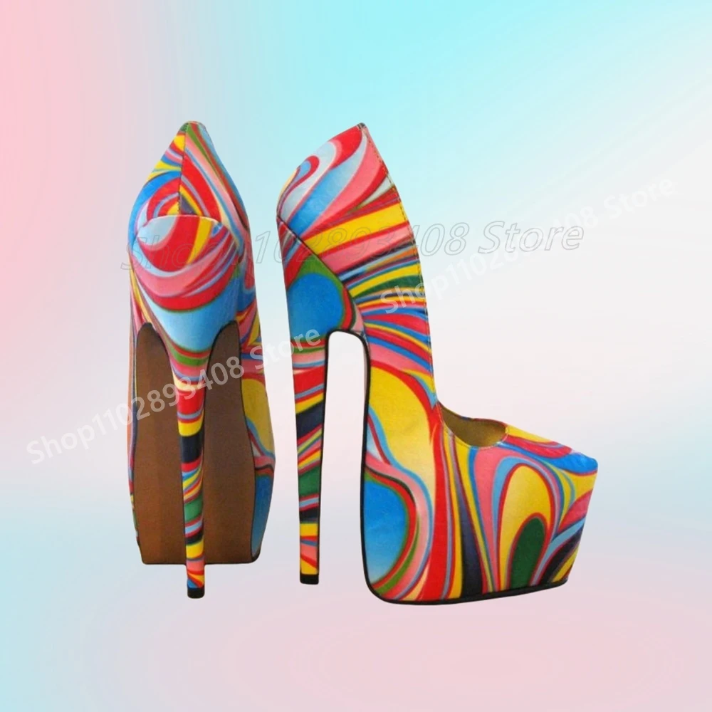 Colorful Print Platform Shallow Pumps Stiletto High Heel New Design Brand Hot Fashion Sexy Women Shoes 2025 Summer Para Mujere
Colorful Print Platform Shallow Pumps Stiletto High Heel New Design Brand Hot Fashion Sexy Women Shoes 2025 Summer Para Mujere