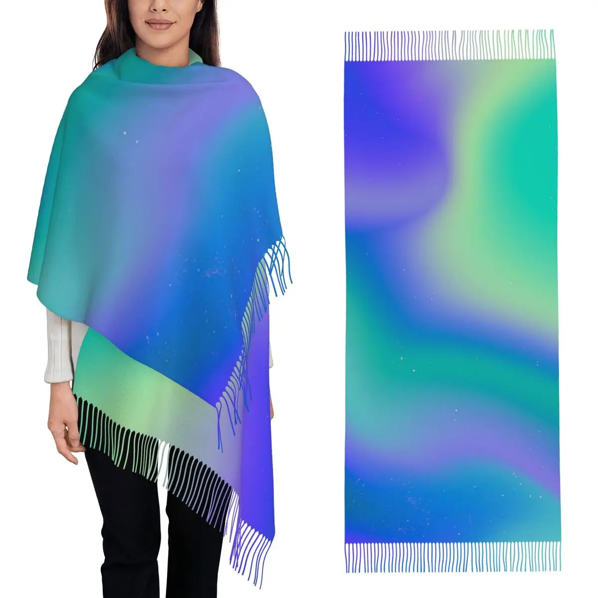 Градиентный цветной шарф, шарфы с кисточками, женские мягкие теплые шали и накидки, большая осенне-зимняя шаль
Градиентный цветной шарф, шарфы с кисточками, женские мягкие теплые шали и накидки, большая осенне-зимняя шаль