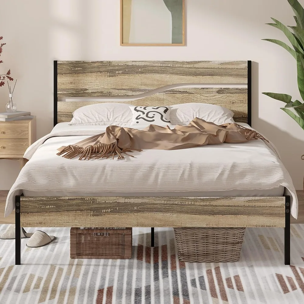 VECELO Queen Size Platform Bed Frame with Headboard and Footboard, Solid and Strong Metal Support, No Box Spring Needed
VECELO Queen Size Platform Bed Frame with Headboard and Footboard, Solid and Strong Metal Support, No Box Spring Needed