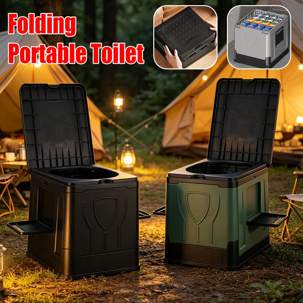 Folding Camping Toilet with Paper Holder & Lid Collapsible Toilet Reusable Toilet for Adults Travel Outdoor Hiking Trips Beach
Folding Camping Toilet with Paper Holder & Lid Collapsible Toilet Reusable Toilet for Adults Travel Outdoor Hiking Trips Beach