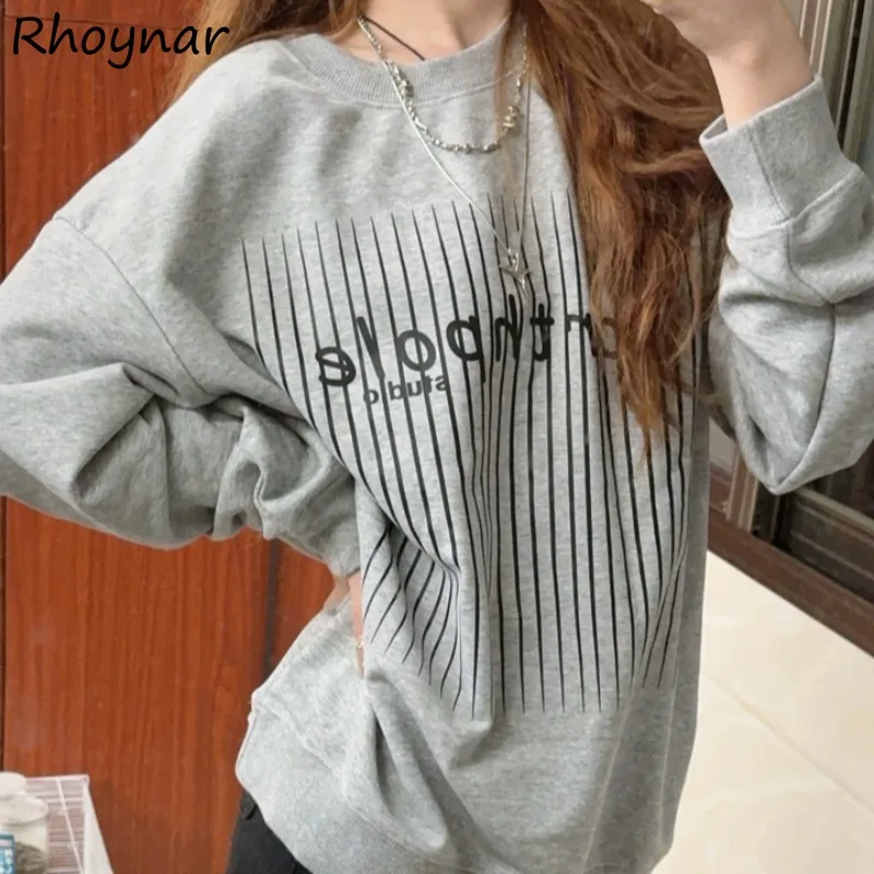 Printed No Hat Hoodies Women Autumn Students Simple All-match O-neck Baggy Cozy Thicken Plus Velvet Streetwear Korean Style Chic
Printed No Hat Hoodies Women Autumn Students Simple All-match O-neck Baggy Cozy Thicken Plus Velvet Streetwear Korean Style Chic