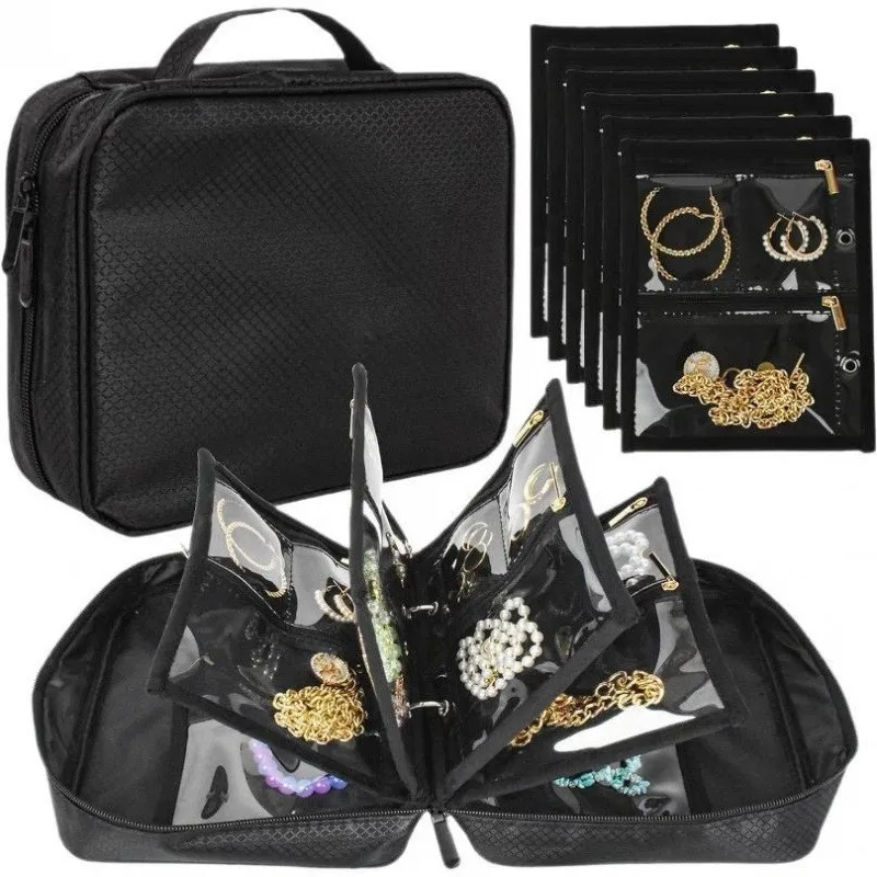 Transparent PVC Zipper Jewelry Bag Travel Jewelry Bag Flip Jewelry Storage Earrings Necklace Ring Watch Storage Box
Transparent PVC Zipper Jewelry Bag Travel Jewelry Bag Flip Jewelry Storage Earrings Necklace Ring Watch Storage Box