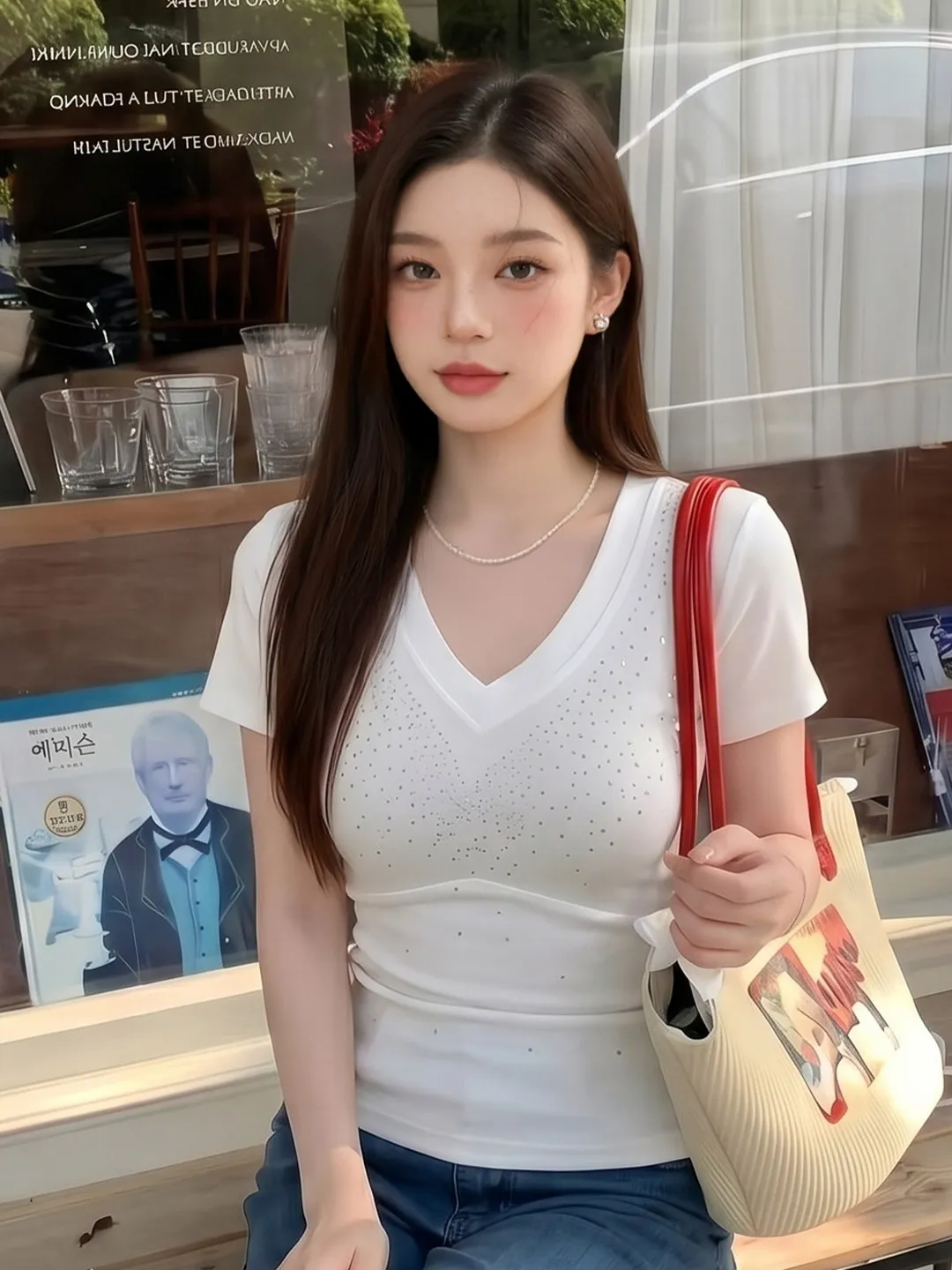 Korean Style Sexy Pure Desire Diamond V-neck Women's Slim Fit T-shirt Short Sleeve Cotton Summer Fashion Shoulder T-shirt
Korean Style Sexy Pure Desire Diamond V-neck Women's Slim Fit T-shirt Short Sleeve Cotton Summer Fashion Shoulder T-shirt