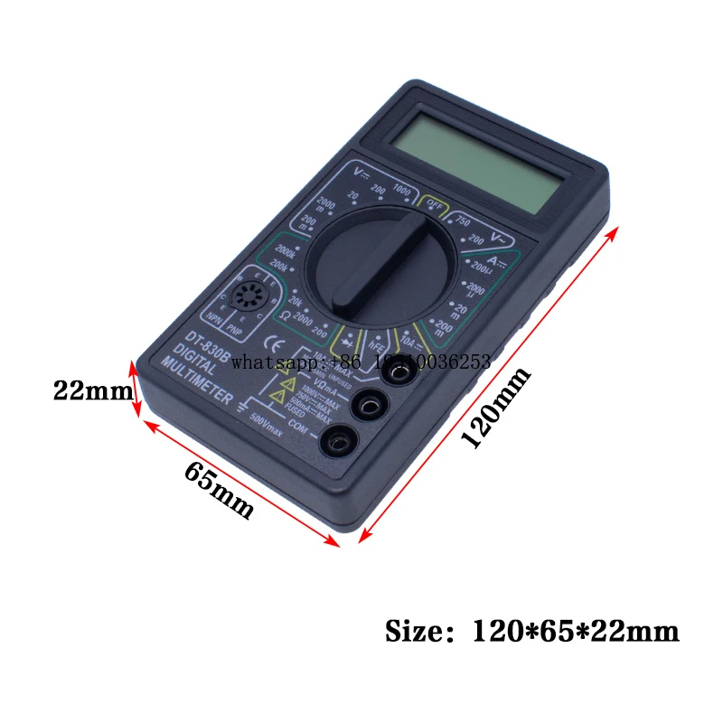 LCD Digital Multimeter DT-830B Electric Voltmeter Ammeter Tester AC/DC 750/1000V Volt Tester Meter DT-830B
LCD Digital Multimeter DT-830B Electric Voltmeter Ammeter Tester AC/DC 750/1000V Volt Tester Meter DT-830B