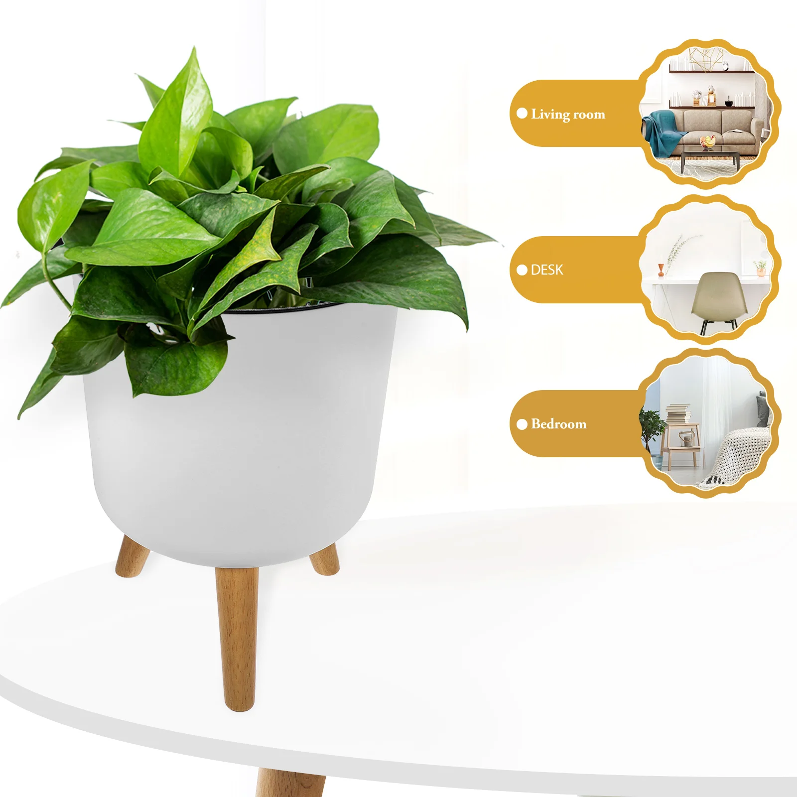 Leg-Fitting Flower Pot for Home Indoor Garden Floor Planter Water-Storing Lightweight Plastic Plant Container for Succulents
Leg-Fitting Flower Pot for Home Indoor Garden Floor Planter Water-Storing Lightweight Plastic Plant Container for Succulents