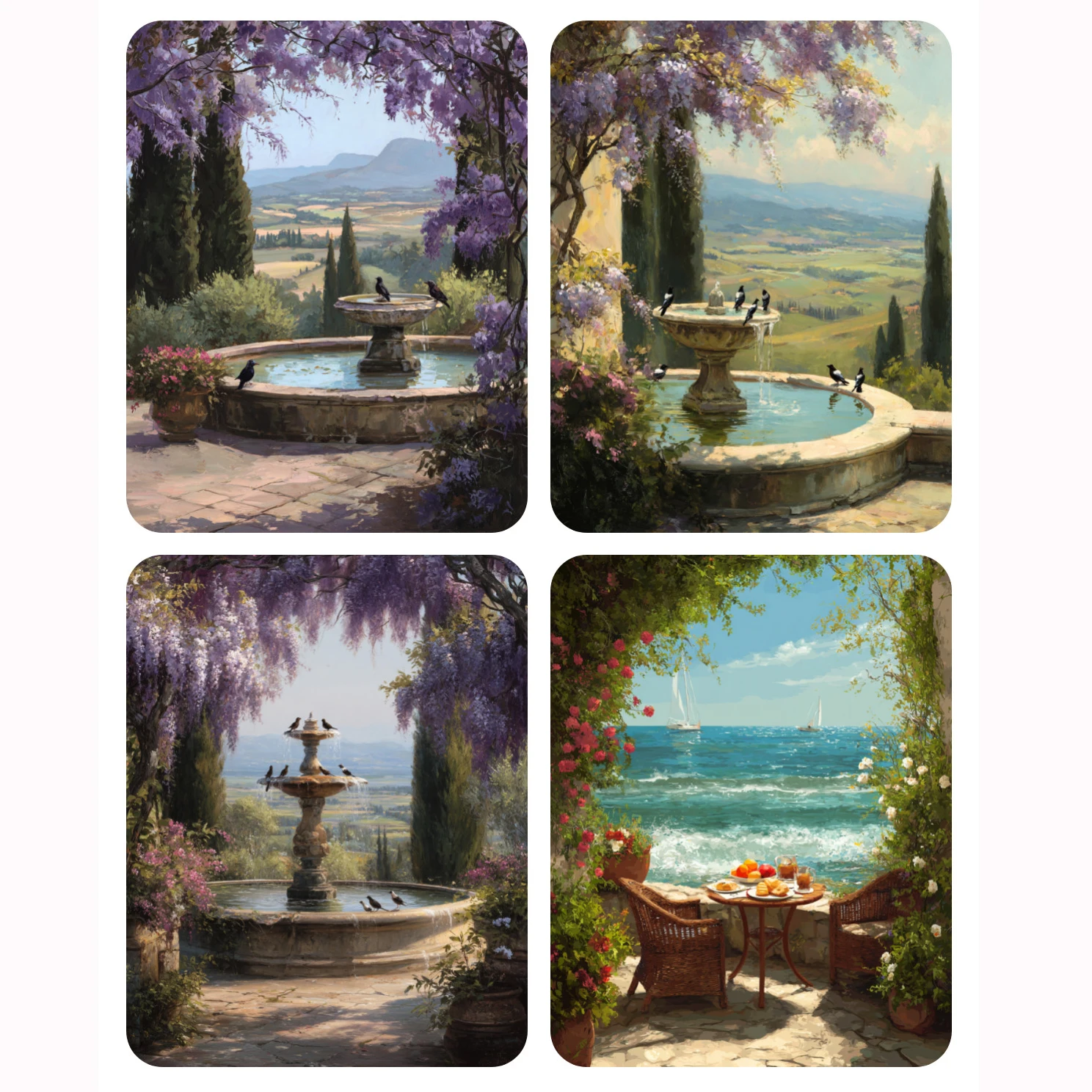 Ручная роспись дерево с фиолетовыми цветами, набор для рисования по номерам, сделай сам, акриловая работа, холст, художественный подарок для дома