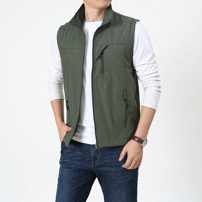 Summer Thin Vest Jacket Men Outdoor Casual Clothes Lightweight Short Sleeve Vests Men Stand Collar Male Trekking Coat Traveling
Summer Thin Vest Jacket Men Outdoor Casual Clothes Lightweight Short Sleeve Vests Men Stand Collar Male Trekking Coat Traveling