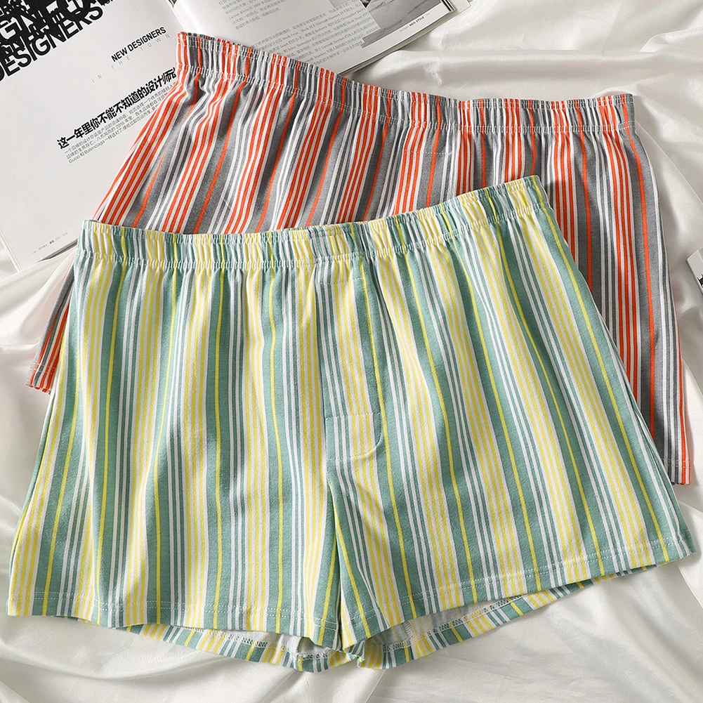 Домашняя одежда, мужские шорты со стрелками, летние хлопковые свободные трусы, мужские шорты-боксеры Cuecas, молодежные полосатые дышащие трусики для сна
Домашняя одежда, мужские шорты со стрелками, летние хлопковые свободные трусы, мужские шорты-боксеры Cuecas, молодежные полосатые дышащие трусики для сна