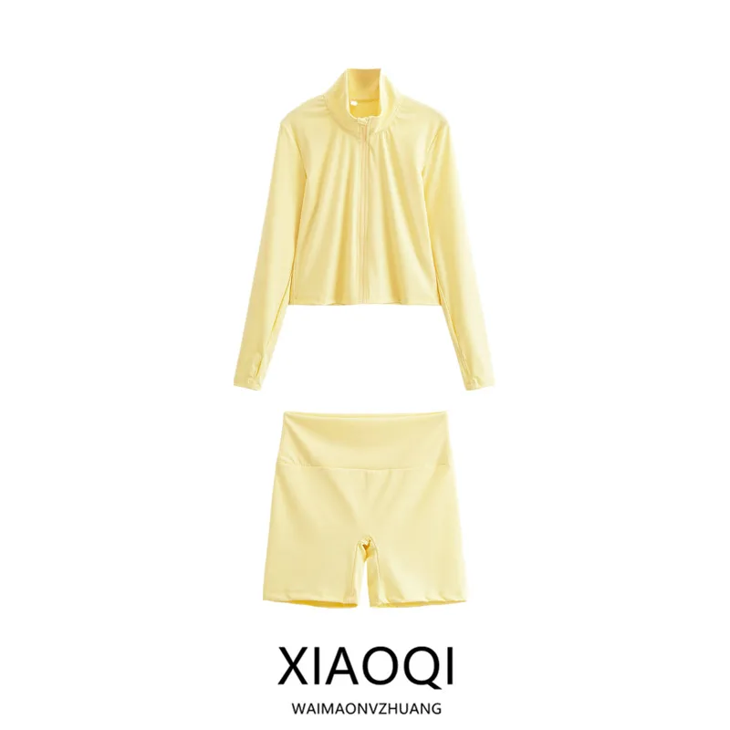 Women's Yoga Clothes Summer 2025 New Sle Cycling Suit Running orts Mid-Waist Two-Piece Set Long Sve Zipper Closure
Women's Yoga Clothes Summer 2025 New Sle Cycling Suit Running orts Mid-Waist Two-Piece Set Long Sve Zipper Closure