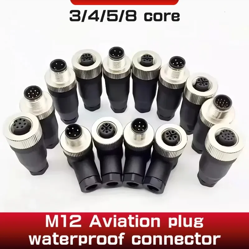 M12 sensor connector waterproof male&female plug screw threaded coupling 3 4 5 8 Pin A type sensor connectors
M12 sensor connector waterproof male&female plug screw threaded coupling 3 4 5 8 Pin A type sensor connectors