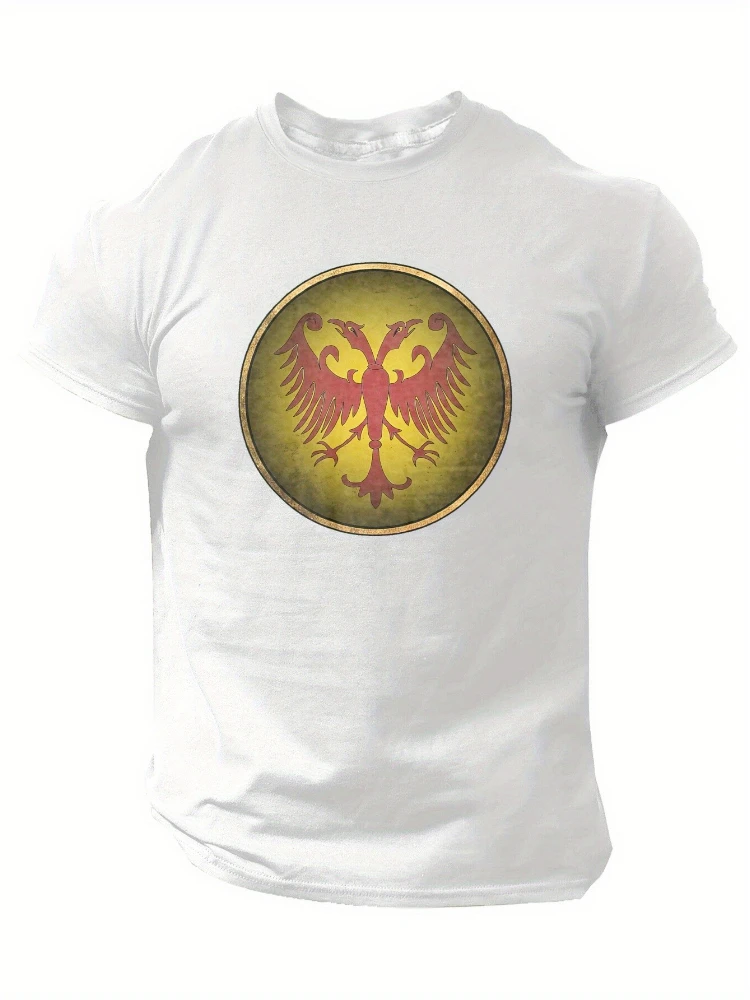 Serbia Vibrant Blue Eagle design-100% cotton summer O-neck short sleeve casual printed men's T-shirt.
Serbia Vibrant Blue Eagle design-100% cotton summer O-neck short sleeve casual printed men's T-shirt.