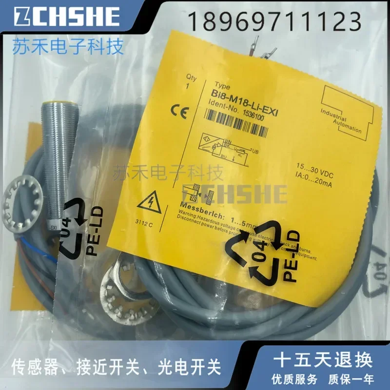 Индуктивный емкостный 2-проводной аналоговый датчик-зонд BI8-M18-LI-EXI Бесконтактный переключатель
Индуктивный емкостный 2-проводной аналоговый датчик-зонд BI8-M18-LI-EXI Бесконтактный переключатель