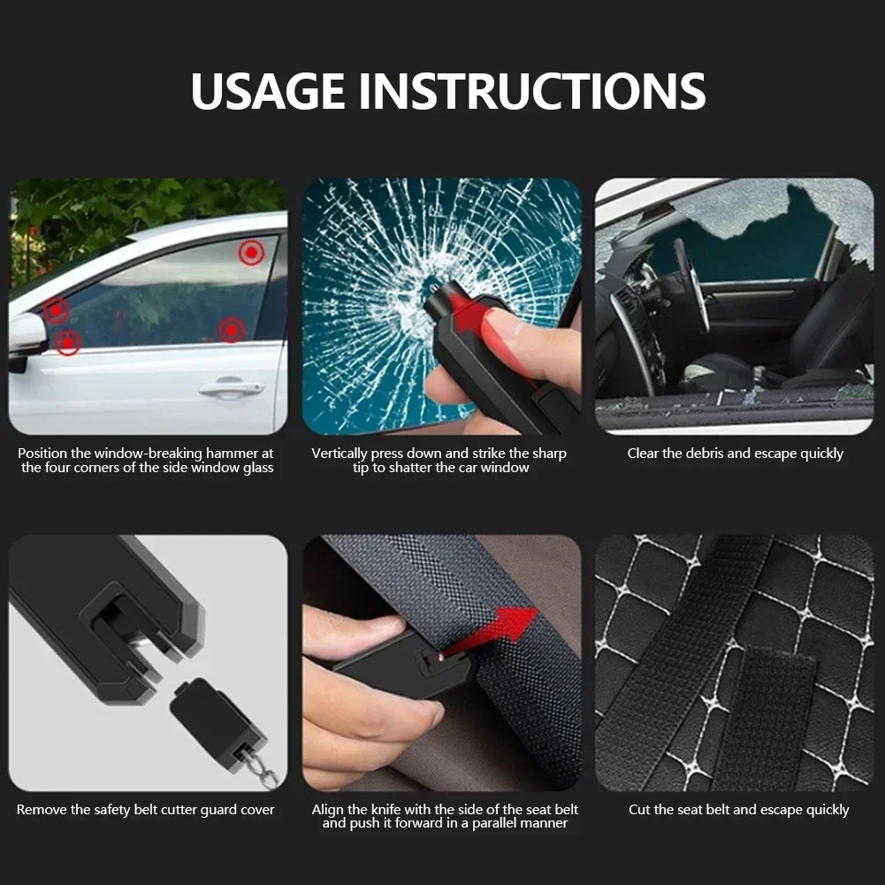 Universal Car Safety Hammer Seat Belt Cutter Emergency Tungsten Steel Tip Window Breaker Glass Cutter for Escape Safety Tool
Universal Car Safety Hammer Seat Belt Cutter Emergency Tungsten Steel Tip Window Breaker Glass Cutter for Escape Safety Tool