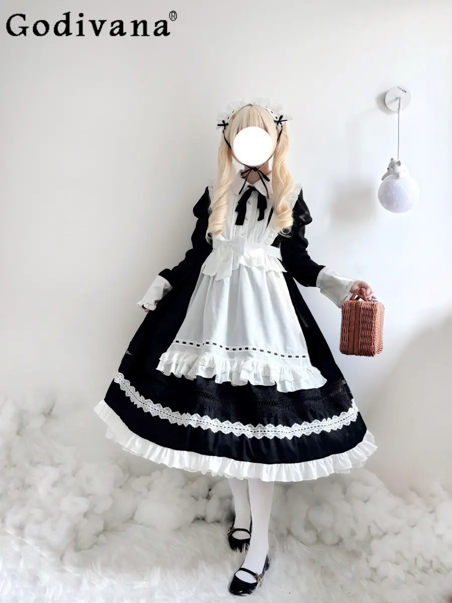 2026 New Japanese Original Lolita Maid Dress Daily Soft Girl Lace Trim Sweet Long Sleeve Dress
2026 New Japanese Original Lolita Maid Dress Daily Soft Girl Lace Trim Sweet Long Sleeve Dress