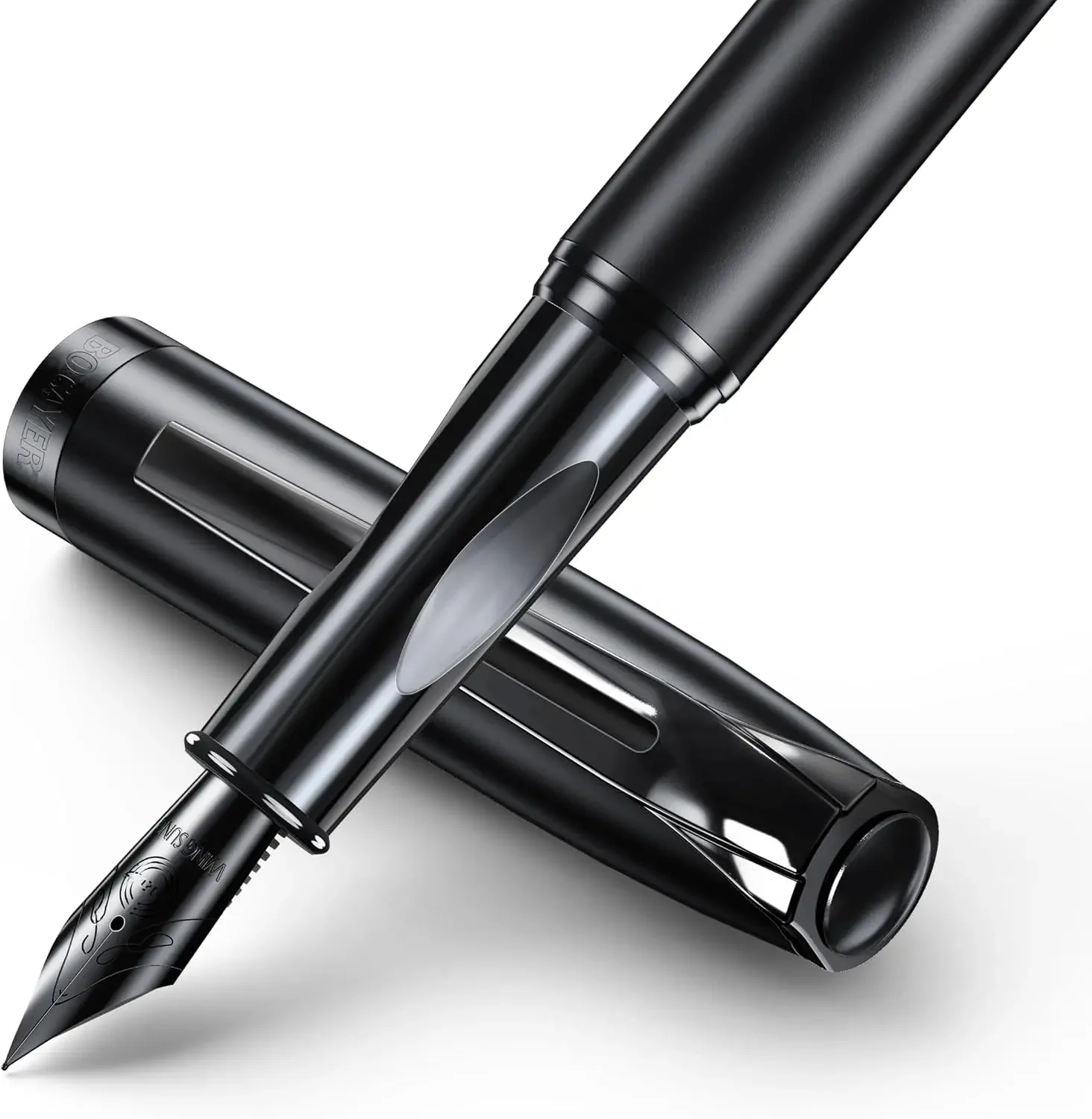 Premium Fountain Pen Set with Calligraphy Nib, 8 Ink Cartridges & 2 Converters, Gift Box for Men & Women (Black)
Premium Fountain Pen Set with Calligraphy Nib, 8 Ink Cartridges & 2 Converters, Gift Box for Men & Women (Black)