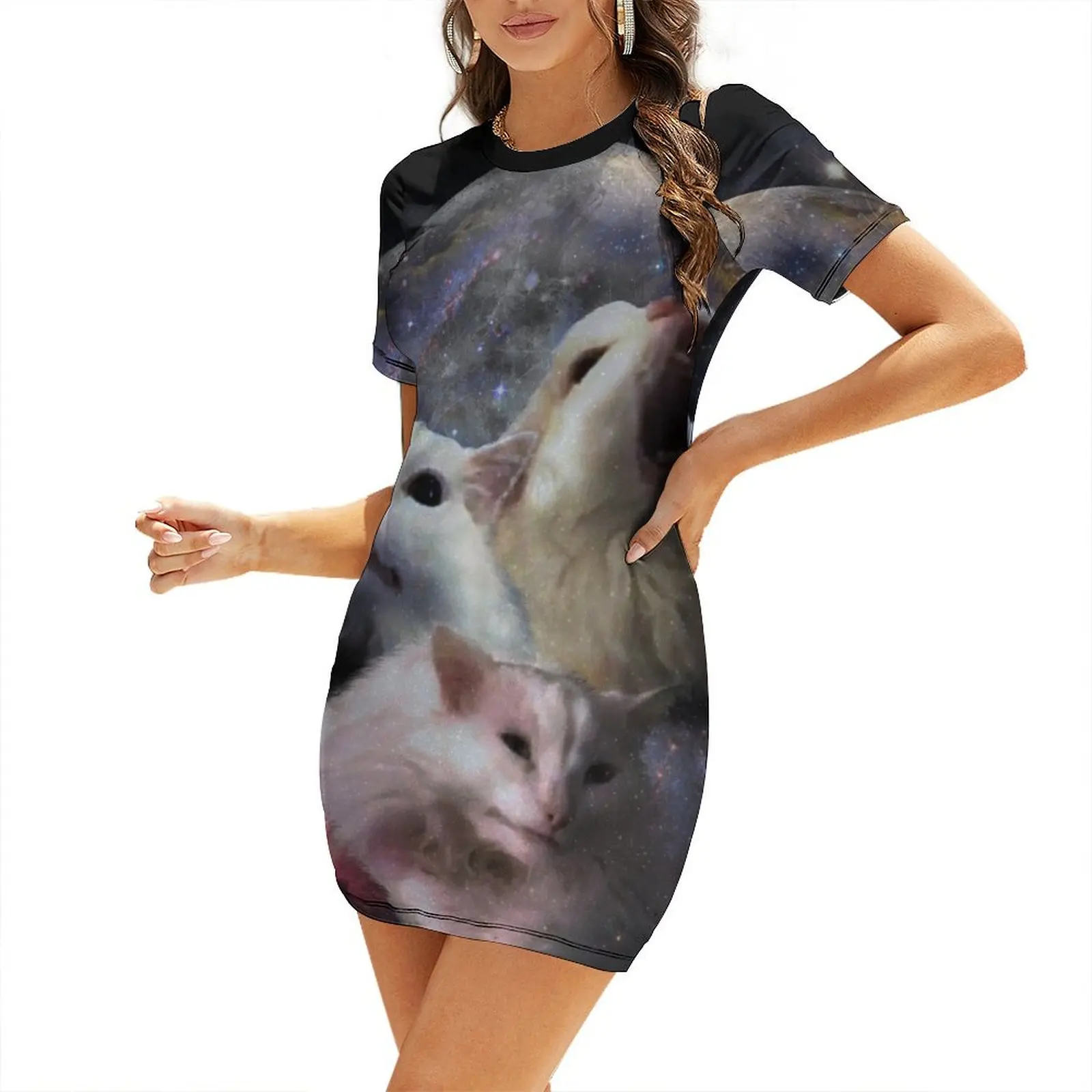 Triple Thurston Moon Cats! Short-Sleeved Dress chic and elegant woman dress elegant guest wedding dress
Triple Thurston Moon Cats! Short-Sleeved Dress chic and elegant woman dress elegant guest wedding dress